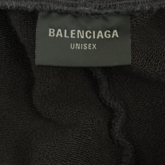 Balenciaga Black & White Loop Sports Logo Sweatpants - Picture 3 of 7